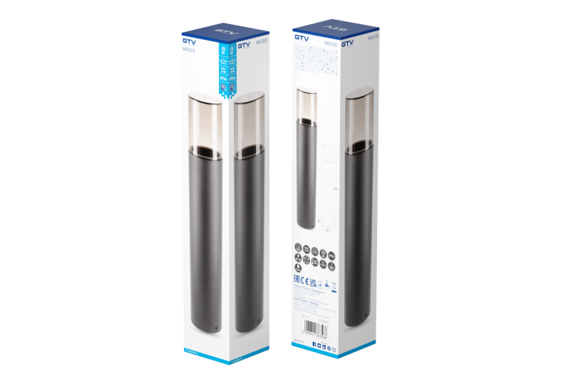 Decor Tuinverlichting MEDIO-P 50 E27 MAX.15W IP54 AC220-240V 50-60Hz steber grafit. 1208963939