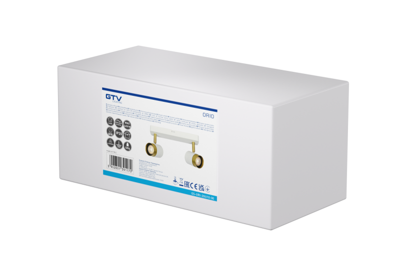 Decor plafondarmatuur ORIO aluminium 24,0x5,5x14,0 IP20 2*GU10 max. 50W rond wit. 1208963964