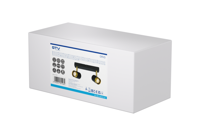 Decor Plafonska svetilka ORIO aluminij 24,0x5,5x14,0 IP20 2*GU10 max. 50W okrogla črna. 1208963965