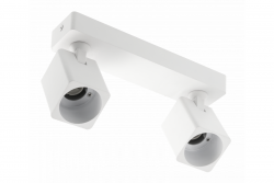 Dekor Plafonska svetilka RENO aluminij IP20 maks. 20W*2 dvojni kvadrat beli. 1208963981