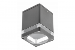 Decor plafondarmatuur RIVEN alum 102x120 IP54 max 35W kvadrat grafit. 1208963983