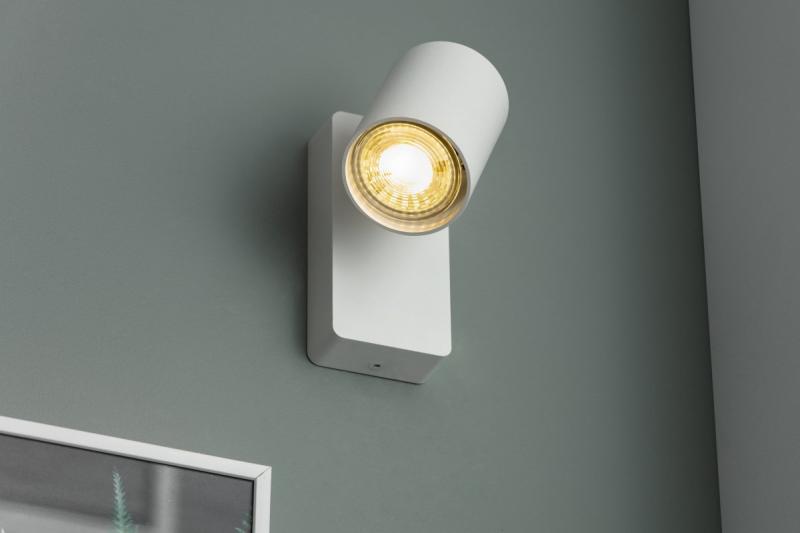 Dekorativna stenska svetilka SANTO iz aluminija IP20 max. 20W enojna okrogla bela. 1208963994