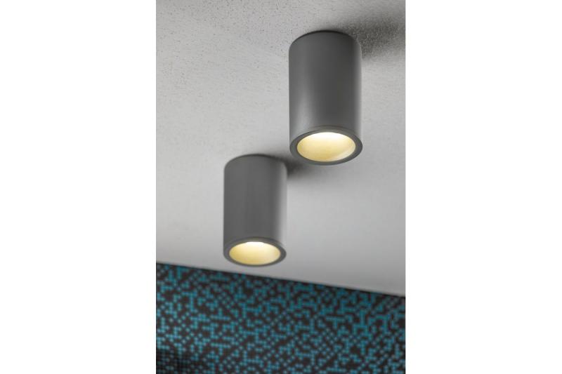 Decor SENSA AQUA stropna svetilka aluminij 85x115 IP54 max 50W krožna siva. 1208964008