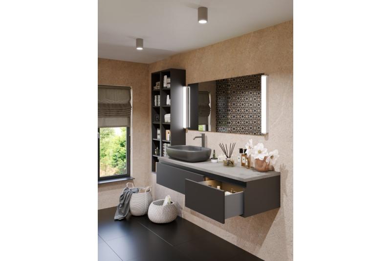 Decor SENSA AQUA stropna svetilka aluminij 85x115 IP54 max 50W krožna siva. 1208964008