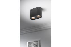 Decor Plafonjska svetilka SENSO DUO aluminij 83x165x110 IP20 max 50W okrogla črna. 1208964011