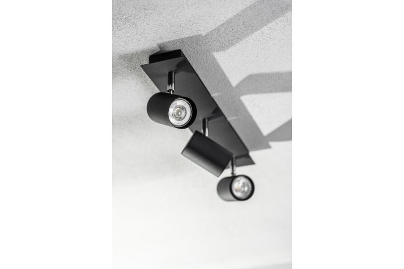 Decoreer plafondarmatuur VENETO IP20 max. 20W 3 x GU10 rond zwart. 1208964040