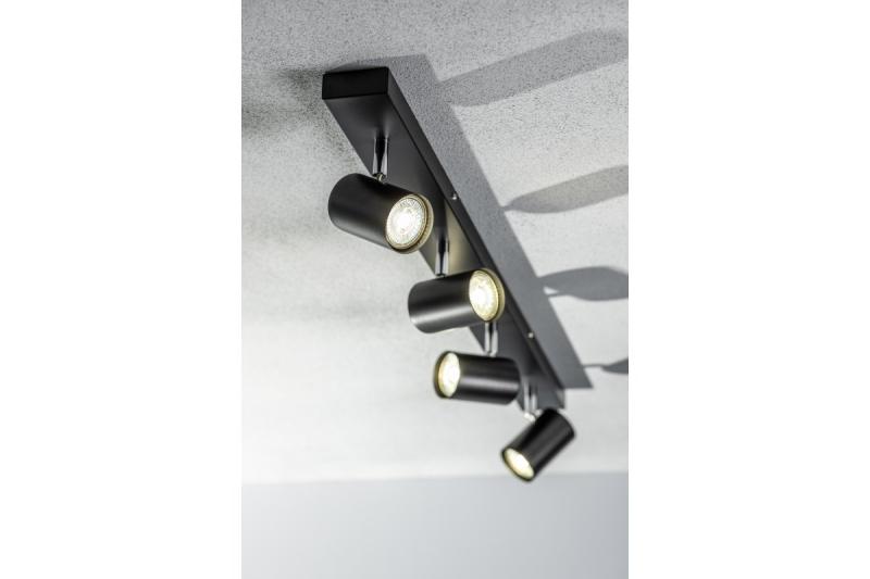 Decor Plafondsvetilka VENETO IP20 max. 20W 4 x GU10 okrogla črna. 1208964042