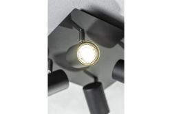 Plafonska svetilka VENETO IP20 max. 20W 4 x GU10 okrogla/kvadratna črna. 1208964046