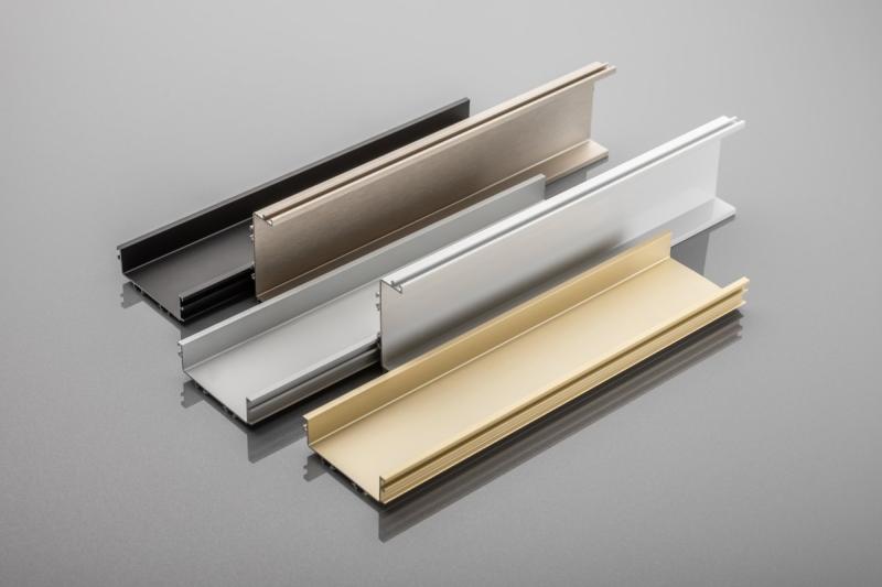 Aluminijast profil, sistem brez ročajev VELLO z LED funkcijo, C, inox, dolžina 3 m 1208964209