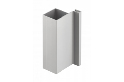 Aluminijasti profil, sistem brez ročajev VELLO, T enostranski, srebrne barve, dolžina 3 m 1208964230
