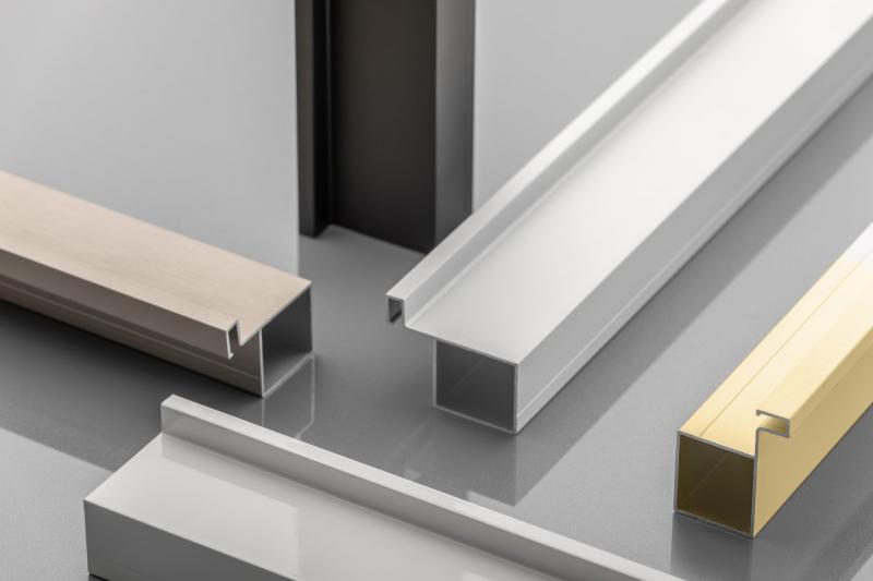 Aluminijasti profil, sistem brez ročaja VELLO, T enostranski, inox, dolžina 3 m 1208964231