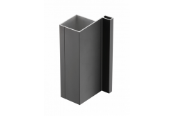 Aluminijasti profil, sistem brez ročaja VELLO, T enostranski, črn, dolžina 3 m 1208964233
