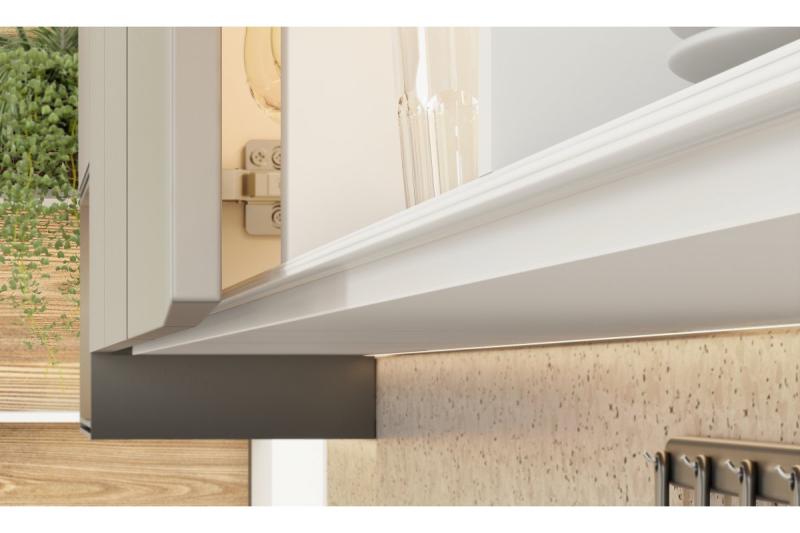 GTV VELLO profil, sistem brez ročajev, ohrani, L=3000 mm, 16 mm, Al, bela 1208964235