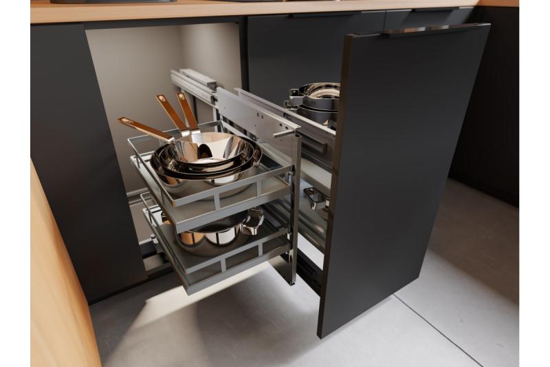 Ročaj iz aluminija LIND C = 256/296/18 mm črna mat 1208965607