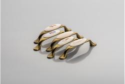 Porcelanska ročica 728-P C=96mm antikna medenina C-Orient Gold 1208965702