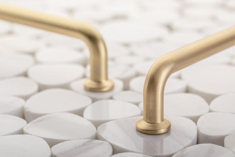 NORD ročaj iz cinka, C=128 mm, zlato, brušeno 1208966145