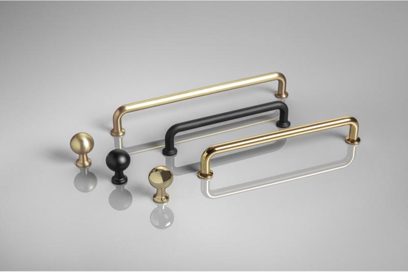 NORD ročaj iz cinka, C=128 mm, zlato, brušeno 1208966145