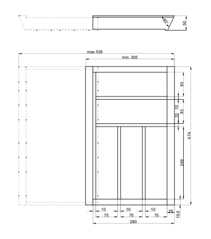 Dekor Cutle Pribor Pladenj Nastavljiv pladenj za pribor Barva Bukev 1208966290