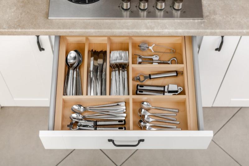 Decor Cutle Posodice za jedilni pribor Kuhinja Nastavljiv vložek za omare 600–1000 mm  1208966291
