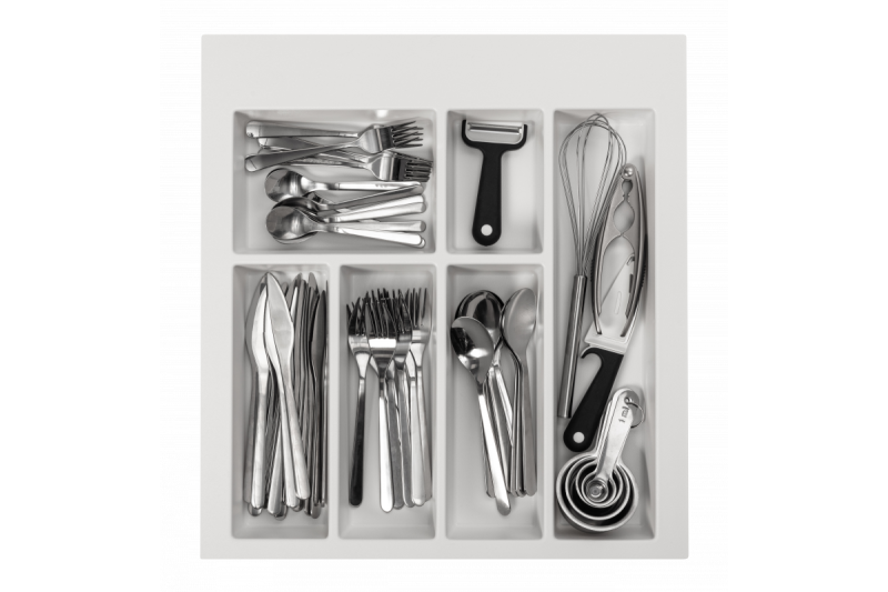 Decor Cutle Pribor Pladenj Vložek za Kuhinjski Predal 500 Bela 1208966375