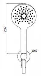 Waterevolution Flow roonde handdoucheset compleet met muuraansluiting mat wit - 3 standen - T1621RBR