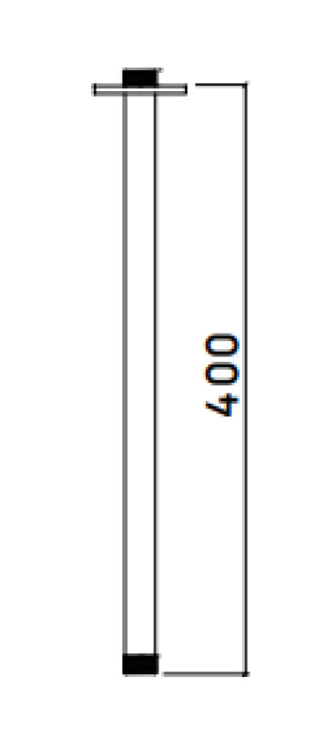 Waterevolution flow plafondsteun 40 cm licht goud T164540WGE