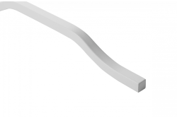 Ročaj pohištva GTV GRAVEL, C=3x352 mm, L= 1200 mm, Al, mat bela 1208966972