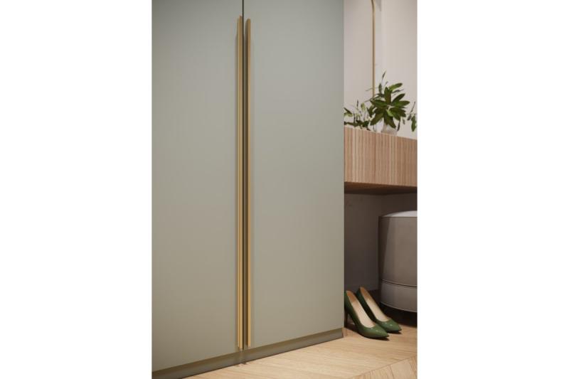 Ročaj pohištva GTV GROOVE, C=3x352 mm, L=1200 mm, Al, zlato brušeno 1208966978