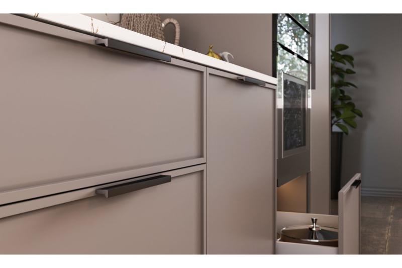 Ročaj za pohištvo GTV PILLAR, C=160 mm, L=190 mm, Al, mat črna 1208966993