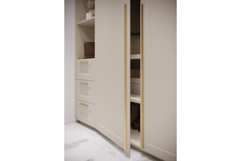 Ročaj za pohištvo GTV PILLAR, C=160 mm, L=190 mm, Al, svetlo krtačeno zlato 1208966994