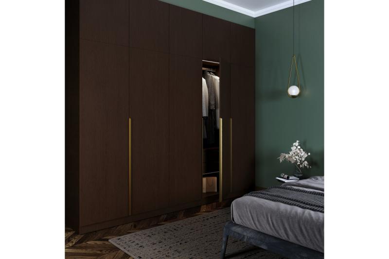 Ročaj pohištva GTV TREX CROSS, C=3x352 mm, L= 1200 mm, Al, svetlo brušeno zlato 1208967001