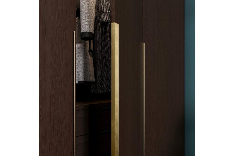 Ročaj pohištva GTV TREX CROSS, C=3x352 mm, L= 1200 mm, Al, svetlo brušeno zlato 1208967001