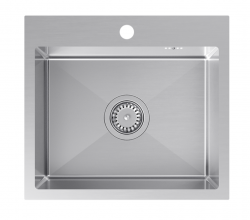 Quadri Dixton 50 nerjaveče jeklo pomivalno korito 500x450 mm z luknjo za pipo nadgradnja 1208967081