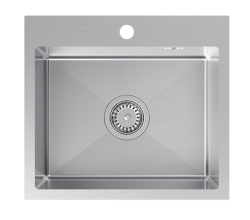 Quadri Dixton 50 set z nerjavečim pomivalnim koritom 500x450 mm z odprtino za pipo in nerjavečo kuhinjsko pipo Coventry