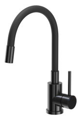 Quadri Dixton 50 Set met zwart Nano PVD RVS umivalnik 500x450 mm met kraangat opbouw en Bristol črna kuhinjska pipa