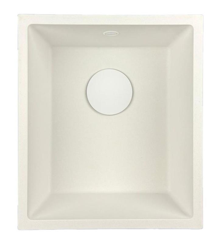 GraniteMy Universele granieten witte spoelbak 34x40 cm, bela, za vgradnjo na vrh, pod vgradnjo in za poravnavo, z belim čepom 1208967146
