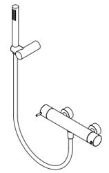 Waterevolution Flow tuš termostat s prho garniturom bela T140TNBR