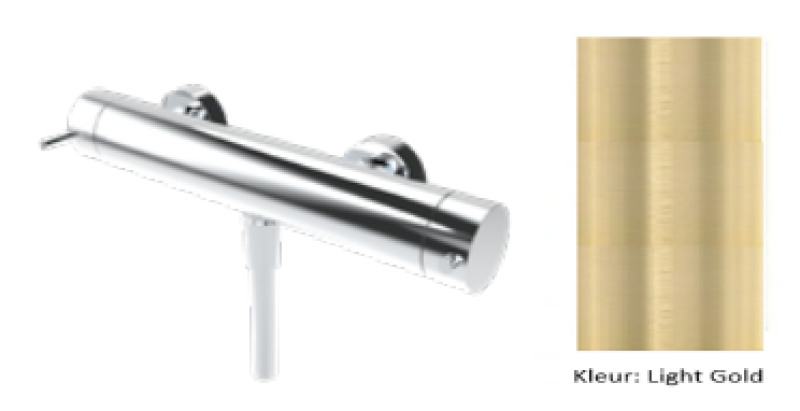 Waterevolution Flow tuš termostat z garnituro za tuš PVD svetlo zlato T140TNWGE