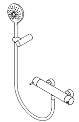 Waterevolution Flow termostatska prha s kompletom za prhanje okrogla krom T140TNR01
