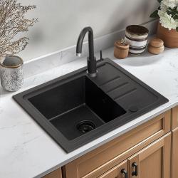 Quadri Sligo 60 antracitni granitni pomivalni set 55x44 cm z odcejalnim delom vklj. pipo 1208967199