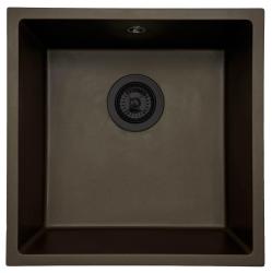 GraniteMy Universele granieten cafés-poelbak 40x40 cm opbouw, onderbouw en vlakbouw met zwarte plug 1208967216
