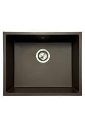 GraniteMy Universele granieten café spoelbak 50x40 cm nadpultna, podpultna in poravnana z vgrajenim inox čepom 1208967227