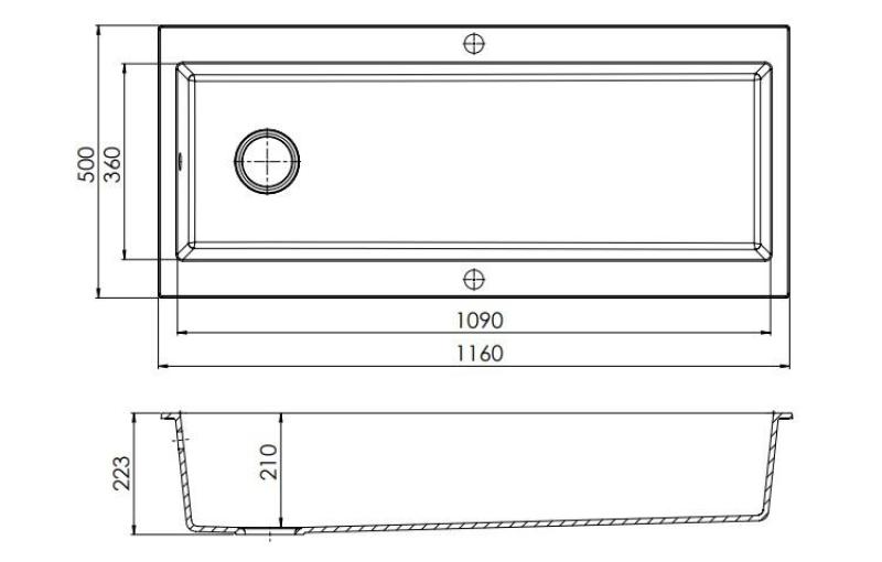GraniteMy Trog granieten hele grote zwarte spoelbak 116x50 cm zwart opbouw met kraangatbank met rvs plug 1208967236

GraniteMy Trog granitno, zelo veliko črno pomivalno korito 116x50 cm črna 