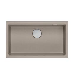 Quadri Newport II velika in globoka pomivalno korito granit nadgradnja in podgradnja taupe pomivalno korito 76x45cm z nerjavečim jeklom čep 1208967310