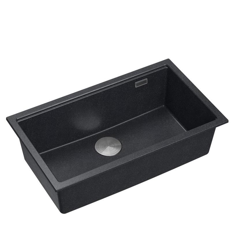 Quadri Newport II grote en diepe spoelbak graniet opbouw en onderbouw antraciet spoelbak 76x45cm met rvs plug 1208967313

Quadri Newport II velik in globok umivalnik granit nadgradnja in vgra