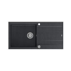 Quadri Luton antracitni granitni nadgradni pomivalnik s odcejalnikom, obojestranski, 100x50 cm, z inox čepom 1208967320