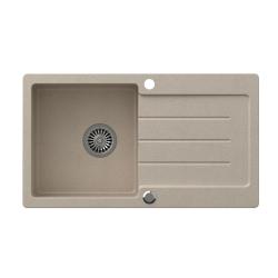 Quadri Kendal beige peščen granitni pomivalnik z odcejalnikom 77x44cm reverzibilen 1208967399