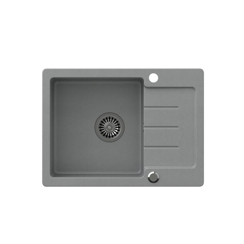 Quadri Kendal sivi granitni pomivalnik z odcejalnim delom 60x44cm obrnljiv 1208967401