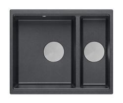 Quadri Newport II antracit 1,5 pomivalno korito granit nadgradnja in podgradnja pomivalno korito 555x460mm z inox čepom 1208967472