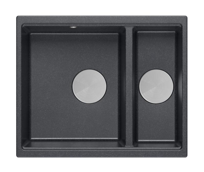 Quadri Newport II antracit 1,5 pomivalno korito granit nadgradnja in podgradnja pomivalno korito 555x460mm z inox čepom 1208967472
